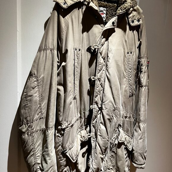 Triple Five Soul Hooded Winter Jacket    Tan Beige Brown   Vintage – Circa 2003 - Picture 3 of 13